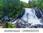 View of the Diable (Devil) waterfall, in Mont Tremblant National Park, Quebec, Canada
