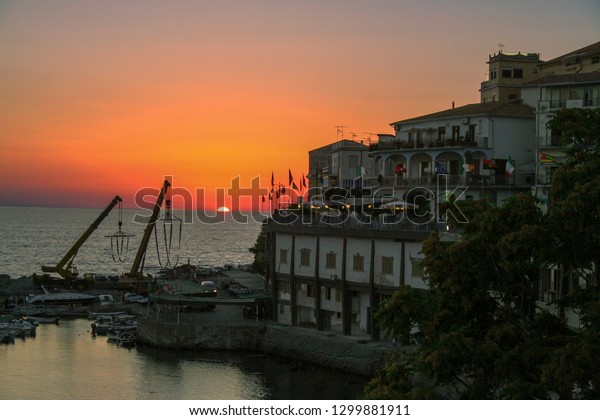 View Diamante Sunset Calabria Italy Stock Photo Edit Now