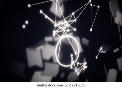 View of digital lines of data