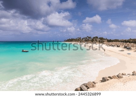 View of Divi Beach, Aruba, Lesser Antilles, Netherlands Antilles, Caribbean, Central America