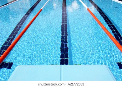 View Of A Diving Board In A  Pool