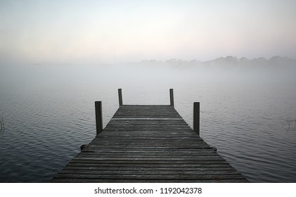 View of dock on foggy morning - Powered by Shutterstock