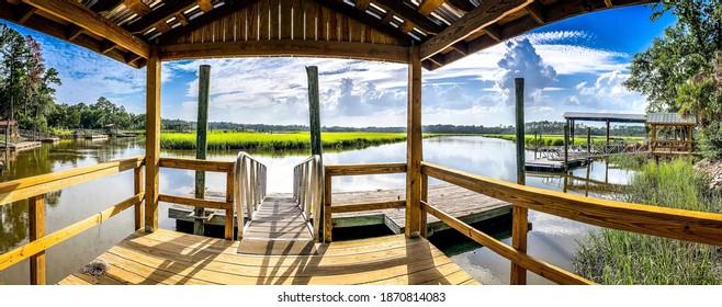 View from dock to river