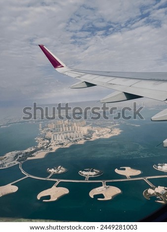 View of the doha from the plane window