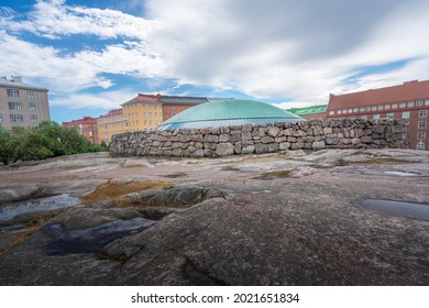 View Of The Dome Of Temppeliaukio Church Interior - An Underground Church Built On A Rock - Helsinki, Finland