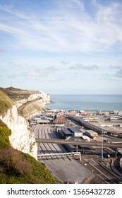 View Of Dover With White Cliffs, 9th November 2019. No Traffic Jams Pre Brexit.