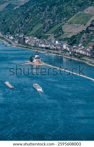 View down into the Rhine Valley near Kaub