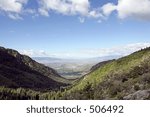 view down the mountain valley