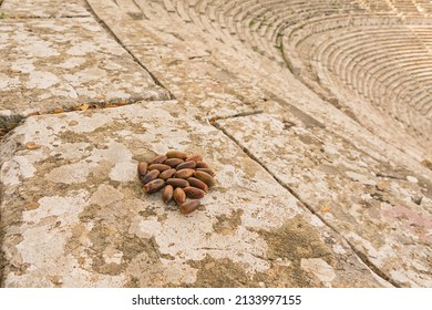 View Down On The Seats Of Epidavros Theatre, Ancient Greece	