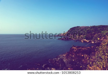 View down on slope of coarse stone,