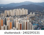 View of downtown Cheonan City from Observatory