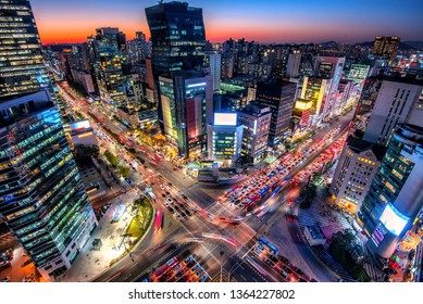 View Downtown Gangnam Square Seoul City Stock Photo 1364227802 ...