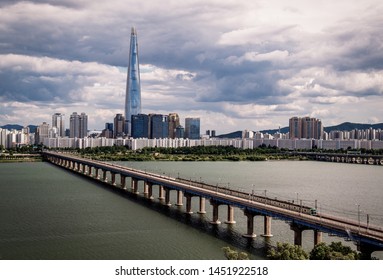 view of downtown and han river, seoul  city south Korea  - Shutterstock ID 1451922518
