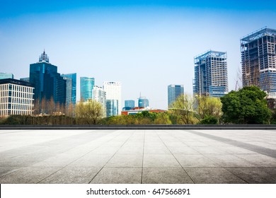 View Of Downtown Raleigh, North Carolina From Street Level, Hdr Image