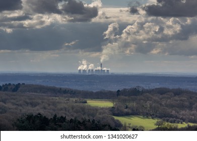 View Of Drax Power Station From The Yorkshire Wolds