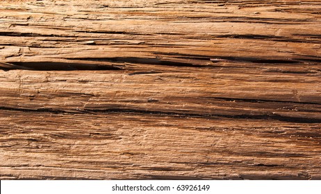 View Of Driftwood Looking Down Showing The Texture And Grain.  Suitable For A Background For Text