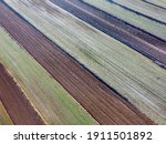The view from the drone over the fields.