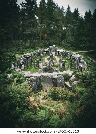 View of the druids temple stone circle.