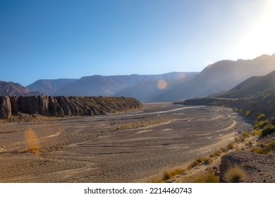 View Of A Dry River In Los Andes