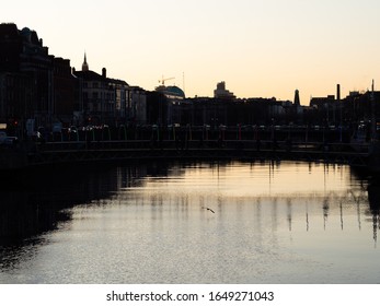 View of Dublin with the river