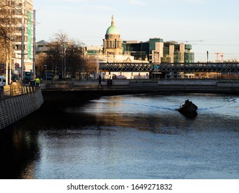 View of Dublin with the river.