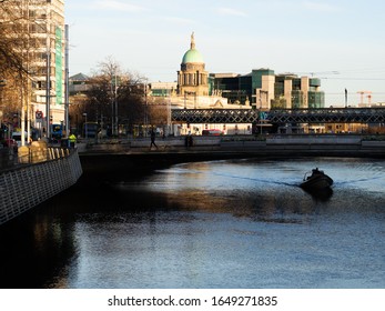 View of Dublin with the river.
