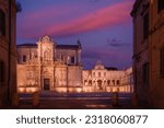View of Duomo Square with the Cathedral of St. Mary Assumption (Santa Maria Assunta) and the Archbishop