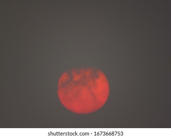 view of the dusky sun at sunset