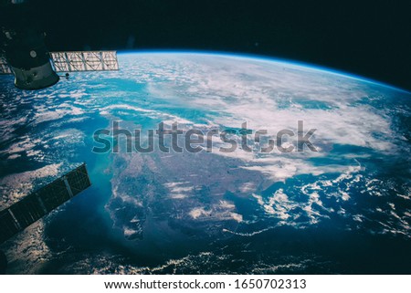 View of the earth from the cosmos. The elements of this image furnished by NASA.
