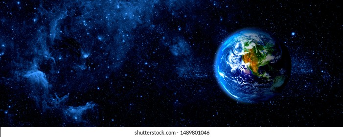 View the earth from the moon  Elements this image furnished by NASA