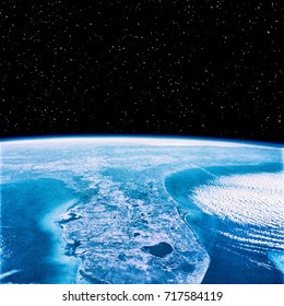 View of the earth from space.