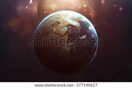 View of earth from space. Elements of this image furnished by NASA