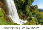 View of the Edessa waterfalls in Edessa, Greece