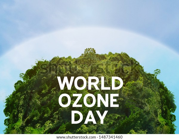 View of edge protect layer\
of natural circular shape. /World ozone day and conserve nature\
concept.
