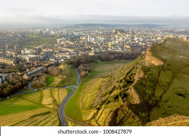 View Of Edinburgh, Scotland, From Holyrood Park