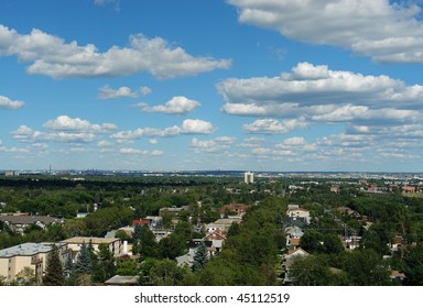 View Of Edmonton City In Summer, Alberta, Canada