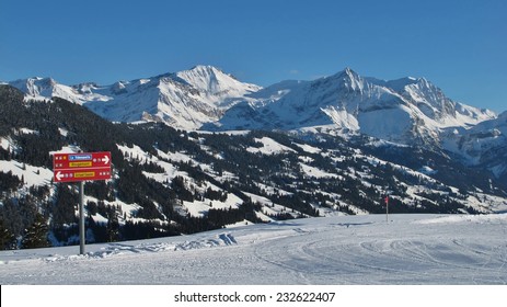 View From The Eggli Ski Area, Gstaad