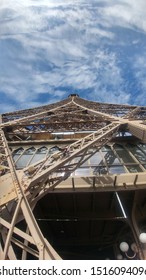 View of Eiffel Tower from below