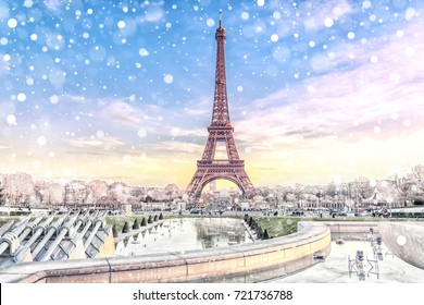 Paris Winter Images Stock Photos Vectors Shutterstock