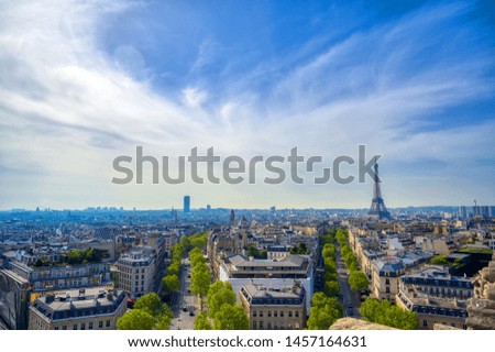 Similar – Image, Stock Photo Eiffel Tower on the first platform