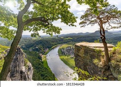 View Of The Elbe River In East Germany