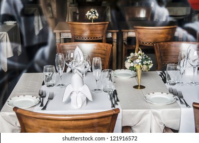 View Of An Elegant Restaurant Interior In Copenhagen, Denmark