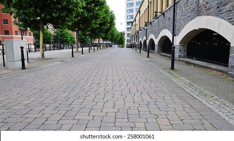 View Of An Empty City Street