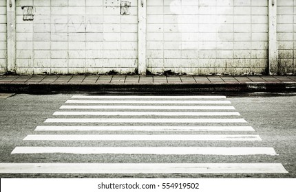 View Of Empty Crosswalk, Conceptual Photograph