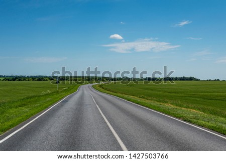 Similar – Image, Stock Photo Asphalt road in a rural landscape