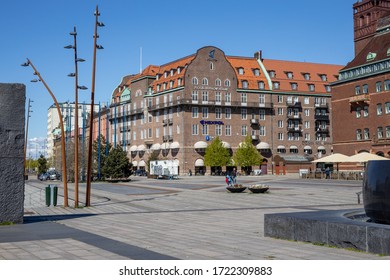 View At The Empty Square Close To Malmo Central Train Station. Malmö, Sweden - 04 May 2020