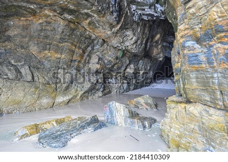 View of the Enchanted Cavern (Gruta das Encantadas) on Honey Island (Ilha do Mel), Paraná, Brazil