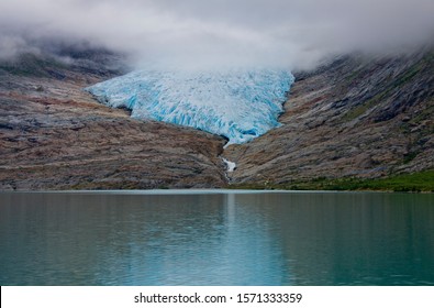 View To Engabreen With Glacier, Svartisen, Nordland, Norway