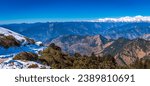 View enroute to Tungnath-Chandrashila hiking trail in Chopta, Uttarakhand, India