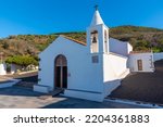 View of Ermita de nuestra senora de los reyes church situated at El Hierro island at Canary islands, Spain.